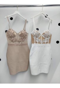 Luxusné bandažové šaty Paris - biele