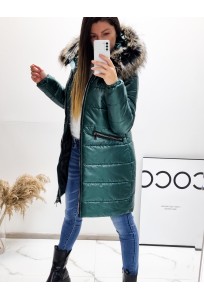 Zimná luxusná bunda Winter Madison - smaragdová