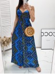 Viskózové maxi šaty Marakesh - modré
