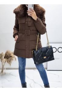 Luxusná zimná bunda Philipe - dark brown