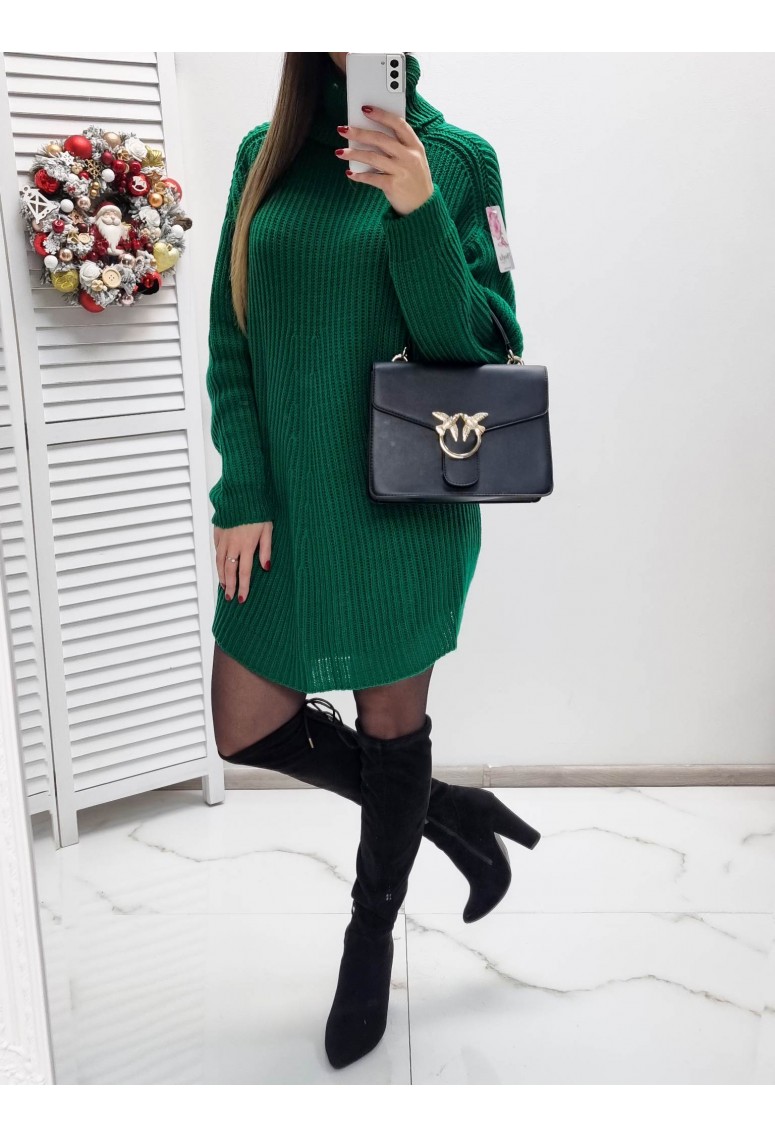 Pletené šaty Lorenzo - zelené