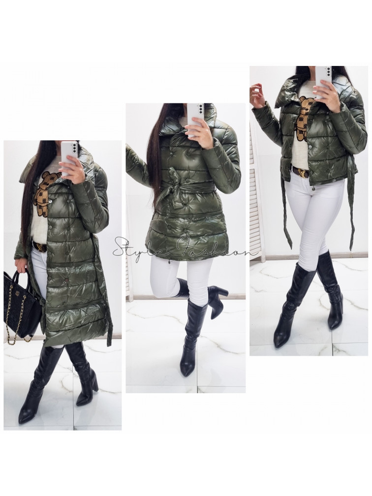 Zimná bunda ICELAND 3v1 nastaviteľná dĺžka - olivová